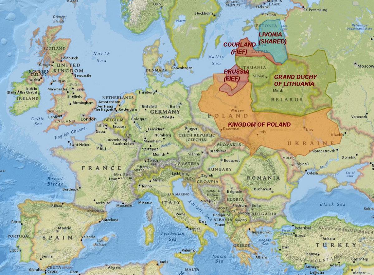 Mappa di Lituania storia