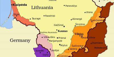 Mappa di kaunas, Lituania